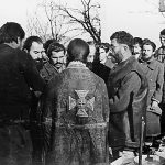 General Mihailovic during the service on his patron saint day (St.Nicholas) on December 19, 1943.
